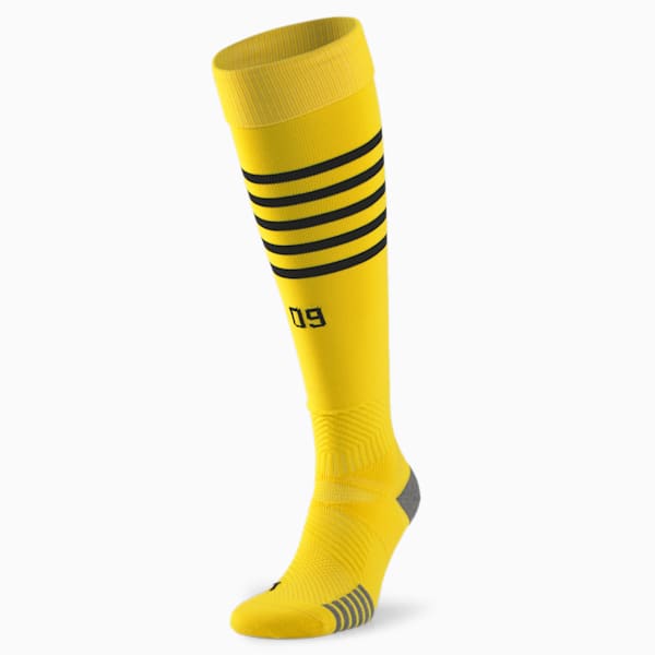 Borussia Dortmund Football Hooped Replica Socks Men, Cyber Yellow-Puma Black