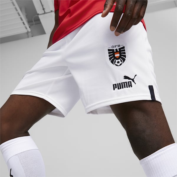 Austria Home 22/23 Replica Shorts Men, Puma White-Puma Black