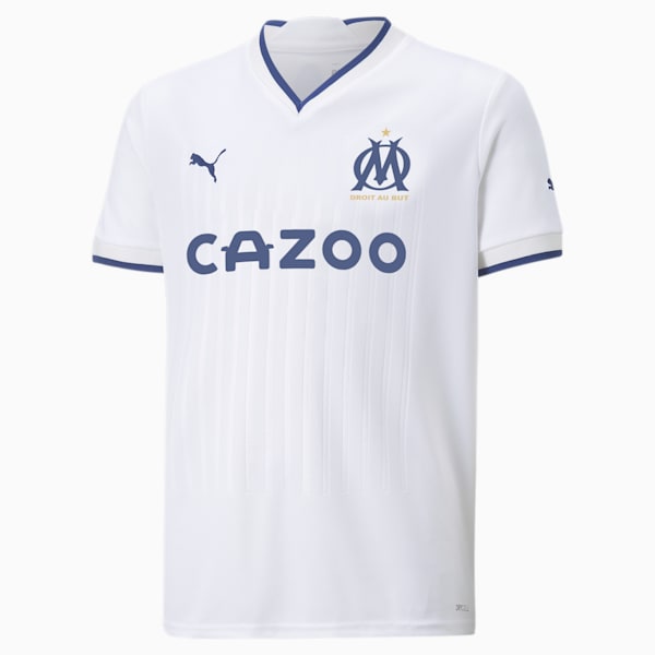 Olympique de Marseille Home 22/23 Youth Regular Fit Replica Jersey, Puma White-Limoges, extralarge-IND