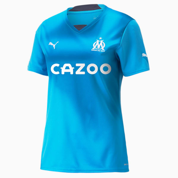 Olympique de Marseille Third 22/23 Replica Jersey Women, Bleu Azur-Mykonos Blue