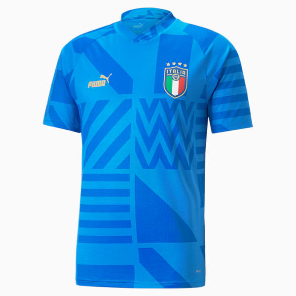 Jersey de fútbol de local para antes del partido de Italia para hombre, Ignite Blue-Electric Blue Lemonade, extralarge