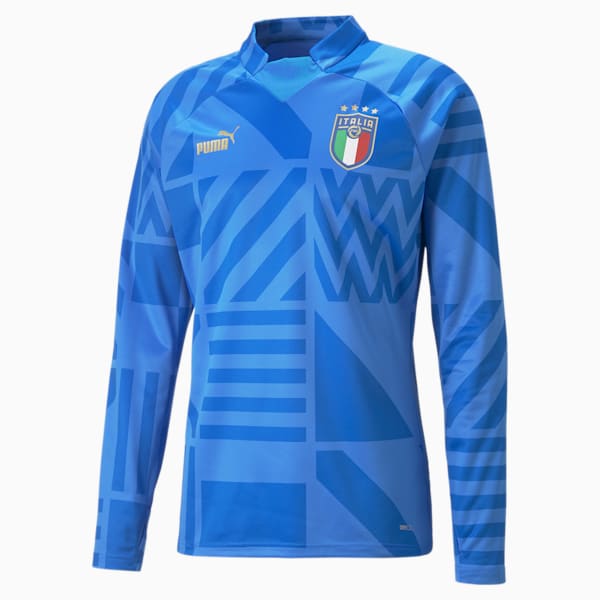 Italy Football Prematch Home Sweatshirt Men, Ignite Blue-Electric Blue Lemonade, extralarge-GBR