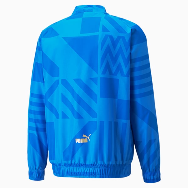 Chaqueta de fútbol de local para antes del partido de Italia para hombre, Ignite Blue-Electric Blue Lemonade, extralarge