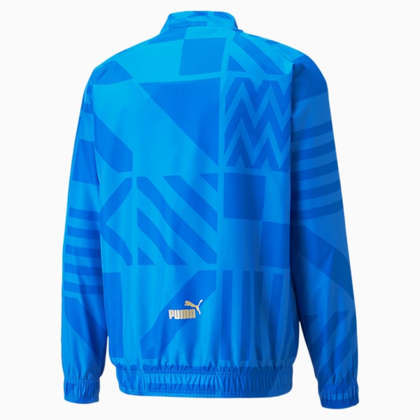 Italy Soccer Prematch Home Men's Jacket, Ignite Blue-Electric Blue Lemonade, extralarge