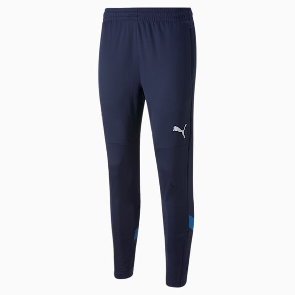 Pantalones de entrenamiento de fútbol Italia para hombre, Peacoat-Ignite Blue, extralarge