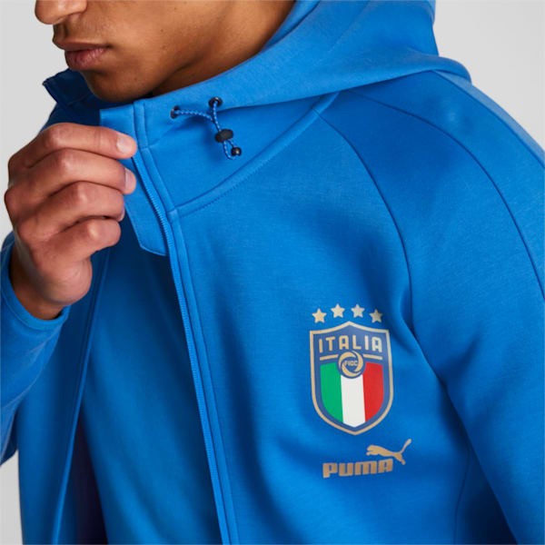 Italy Football Casuals Player Hooded Jacket Men, Ultra Blue-Puma White