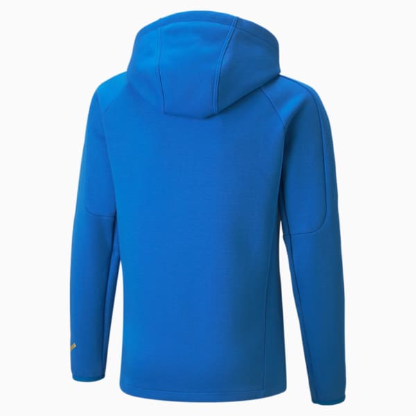 Italy Football Casuals Player Hooded Jacket Youth, Ultra Blue-Puma White