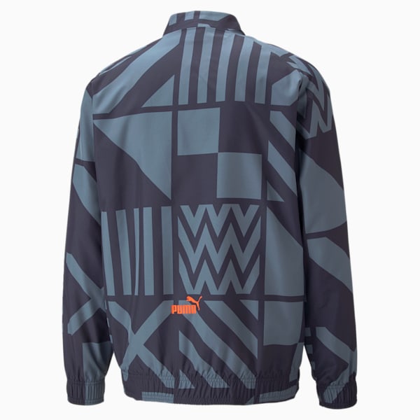 Olympique de Marseille Football Prematch Jacket Men, Parisian Night-Bleu Azur
