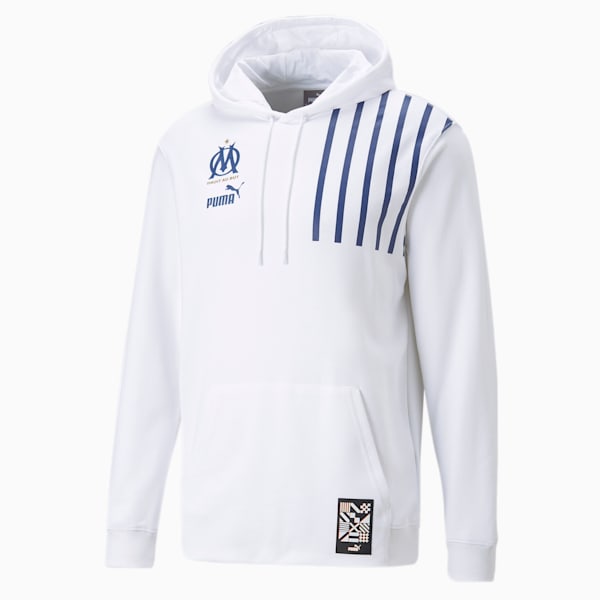 Olympique de Marseille ftblCulture Hoodie Men, Puma White-Limoges