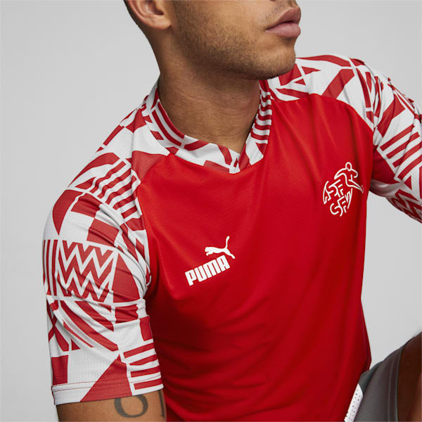 Switzerland Football Prematch Jersey Men, Puma Red-Smoked Pearl, extralarge-GBR