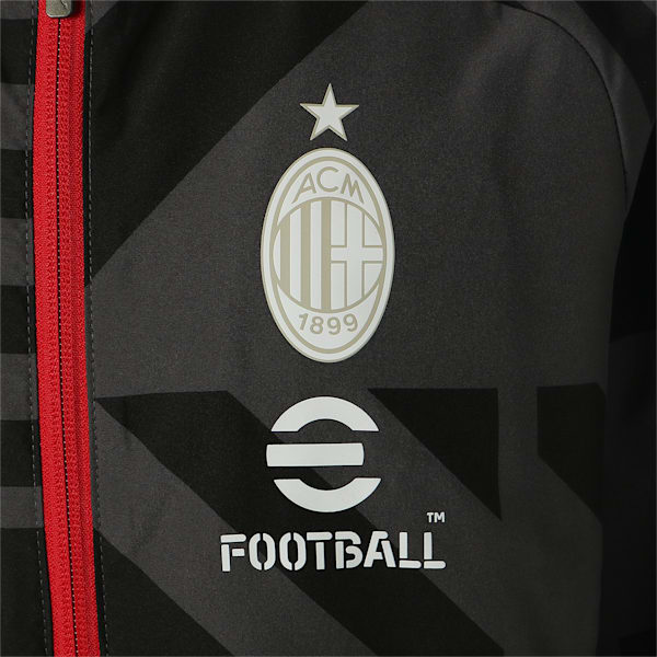 A.C. Milan Football Prematch Jacket Youth, Puma Black-Asphalt