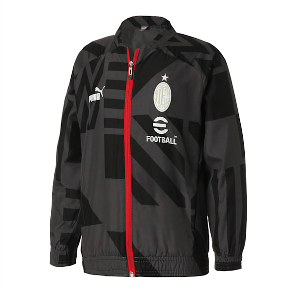 A.C. Milan Football Prematch Jacket Youth, Puma Black-Asphalt