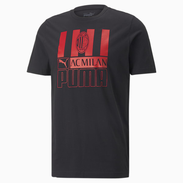 A.C. Milan Football ftblCore Men's T-Shirt, Puma Black-Tango Red, extralarge-AUS