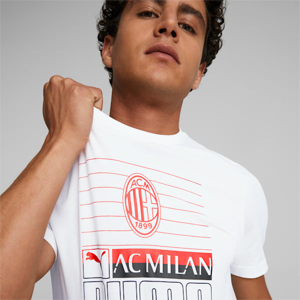 A.C. Milan Football ftblCore Men's T-Shirt, Puma White-Tango Red, extralarge-IND