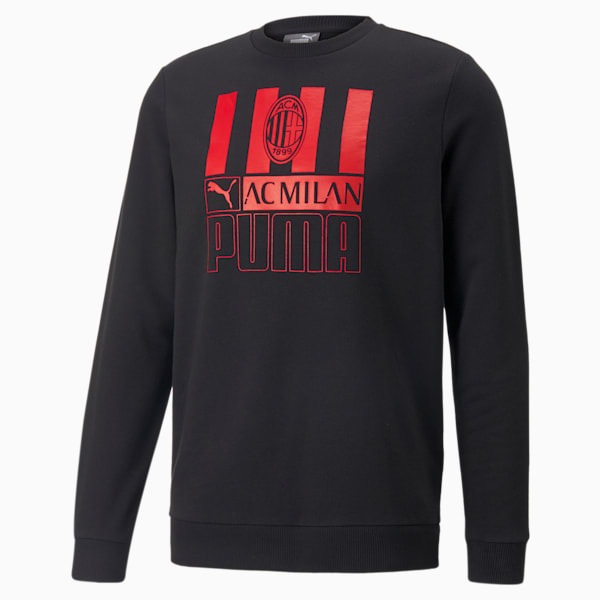 A.C. Milan Football ftblCore Sweatshirt Men, Puma Black-Tango Red, extralarge-IND