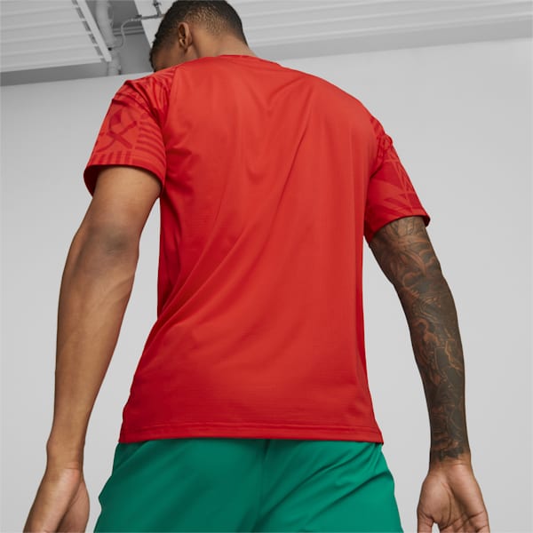 Morocco Football Prematch Jersey Men, Puma Red-Power Green, extralarge-GBR