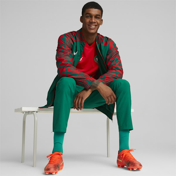 Morocco Football Prematch Jacket Men, Puma Red-Power Green