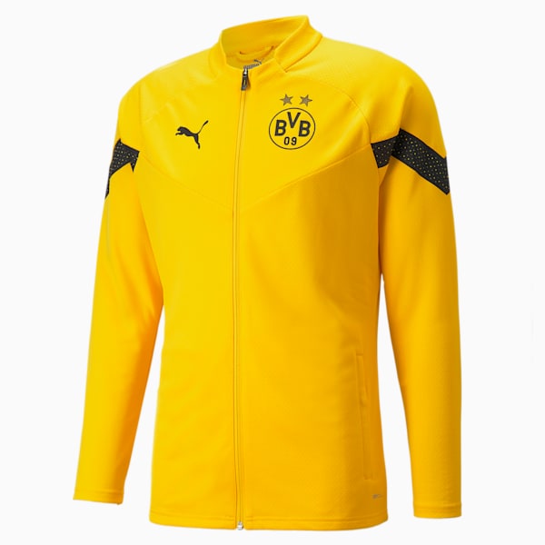 Borussia Dortmund Men Football Training Slim Fit Jacket, Cyber Yellow, extralarge-IND