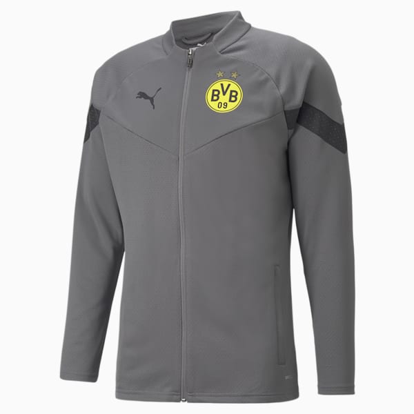 Borussia Dortmund Men Football Training Slim Fit Jacket, Smoked Pearl, extralarge-IND