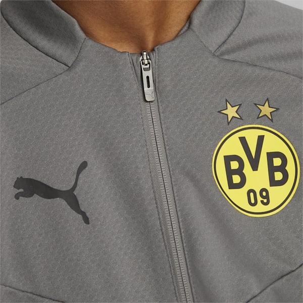 Borussia Dortmund Men Football Training Slim Fit Jacket, Smoked Pearl, extralarge-IND