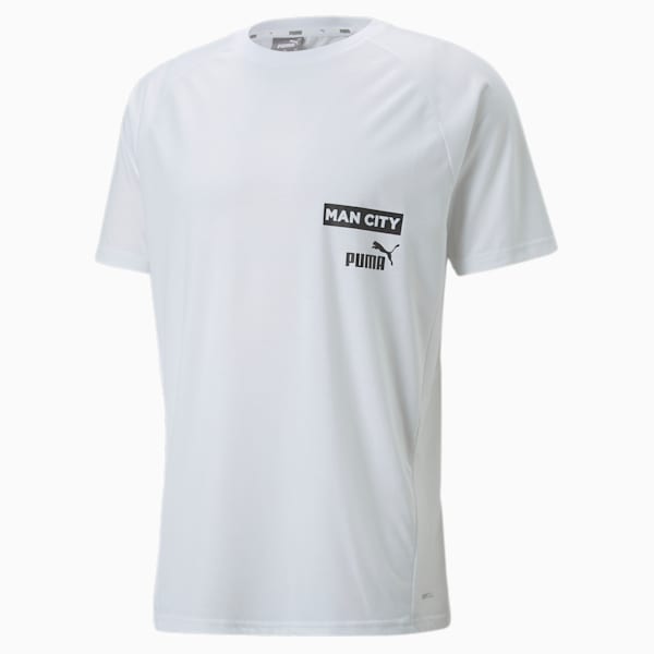 メンズ マンチェスター シティー MCFC カジュアル 半袖 Tシャツ, Puma White-Puma Black