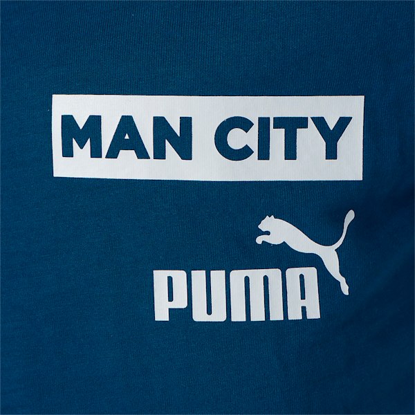 メンズ マンチェスター シティー MCFC カジュアル 半袖 Tシャツ, Sailing Blue-Puma White, extralarge-JPN