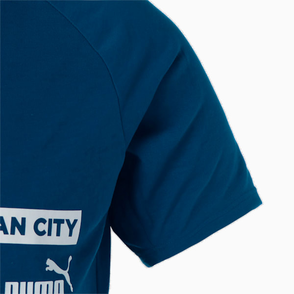 メンズ マンチェスター シティー MCFC カジュアル 半袖 Tシャツ, Sailing Blue-Puma White, extralarge-JPN