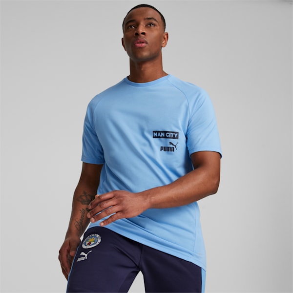 Manchester City F.C. Casuals Football Tee Men, Team Light Blue-Parisian Night