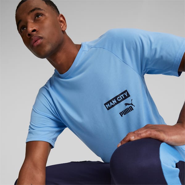 メンズ マンチェスター シティー MCFC カジュアル 半袖 Tシャツ, Team Light Blue-Parisian Night