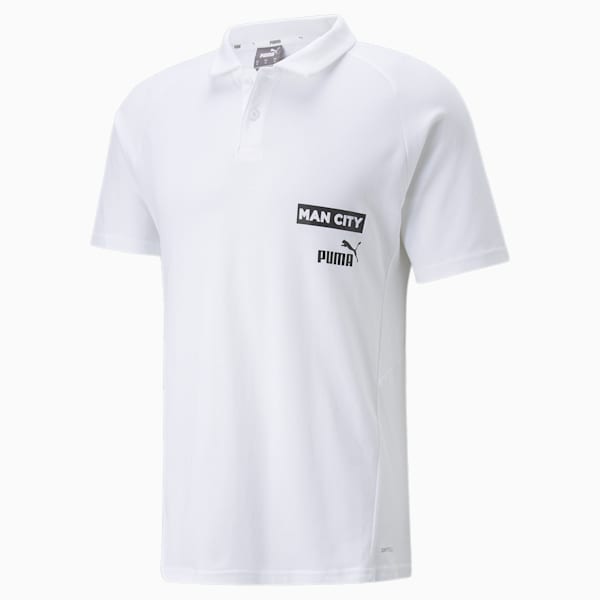 Manchester City F.C. Casuals Football Polo Men, Puma White-Puma Black