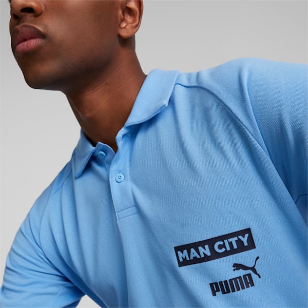 Manchester City F.C. Casuals Football Polo Men, Team Light Blue-Parisian Night