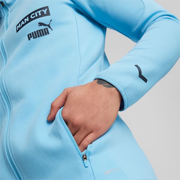 Manchester City F.C. Football Casuals Hooded Jacket Men, Team Light Blue-Parisian Night