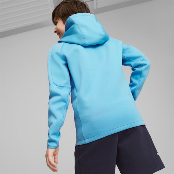 Manchester City F.C. Football Casuals Hooded Jacket Youth, Team Light Blue-Parisian Night