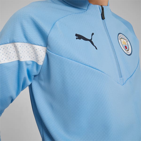 Manchester City F.C. Football Quarter-zip Men's Training Top, Team Light Blue-Puma White, extralarge-IND