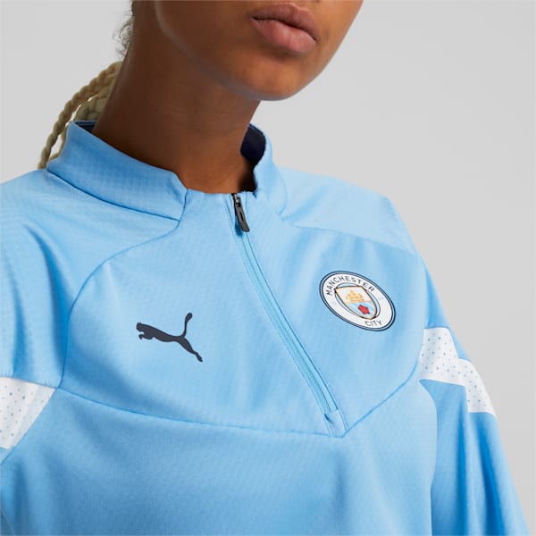 Manchester City F.C. Football Quarter-zip Training Top Women, Team Light Blue-Puma White, extralarge-GBR