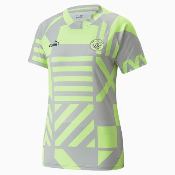 Manchester City F.C. Football Prematch Jersey Women, Gray Violet-Fizzy Light