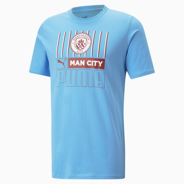メンズ マンチェスター シティー MCFC フットボールコア 半袖 Tシャツ, Team Light Blue-Intense Red, extralarge-AUS