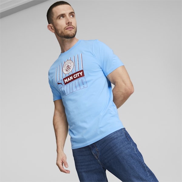 メンズ マンチェスター シティー MCFC フットボールコア 半袖 Tシャツ, Team Light Blue-Intense Red