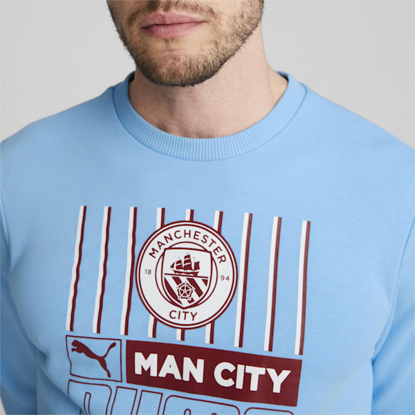 Manchester City F.C. FtblCore Men's Crew Sweatshirt, Team Light Blue-Intense Red, extralarge-AUS