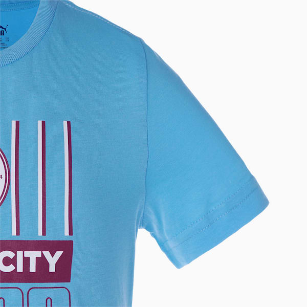 キッズ マンチェスター シティー MCFC フットボールコア 半袖 Tシャツ JR 116-152cm, Team Light Blue-Intense Red, extralarge-JPN