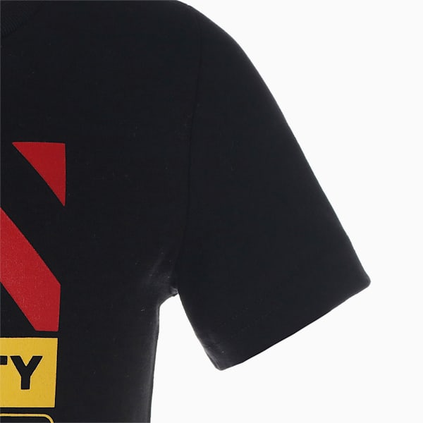 キッズ マンチェスター シティー MCFC フットボールコア 半袖 Tシャツ JR 116-152cm, Puma Black-Tango Red, extralarge-JPN