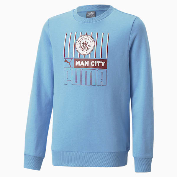 Manchester City F.C. Football ftblCore Sweatshirt Youth, Team Light Blue-Intense Red