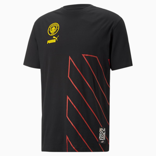 Manchester City F.C. ftblCulture Tee Men, Puma Black-Tango Red