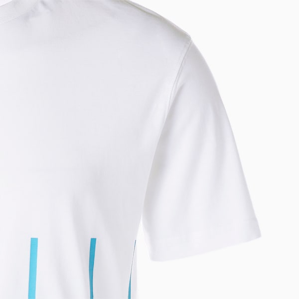 メンズ マンチェスター シティー MCFC フットボールカルチャー 半袖 Tシャツ, Puma White-Team Light Blue, extralarge-JPN