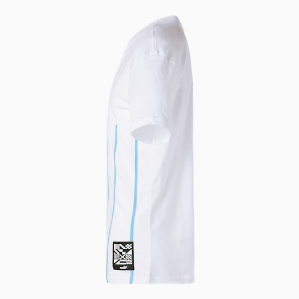 メンズ マンチェスター シティー MCFC フットボールカルチャー 半袖 Tシャツ, Puma White-Team Light Blue, extralarge-JPN