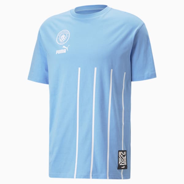 Manchester City F.C. ftblCulture Tee Men, Team Light Blue-Puma White