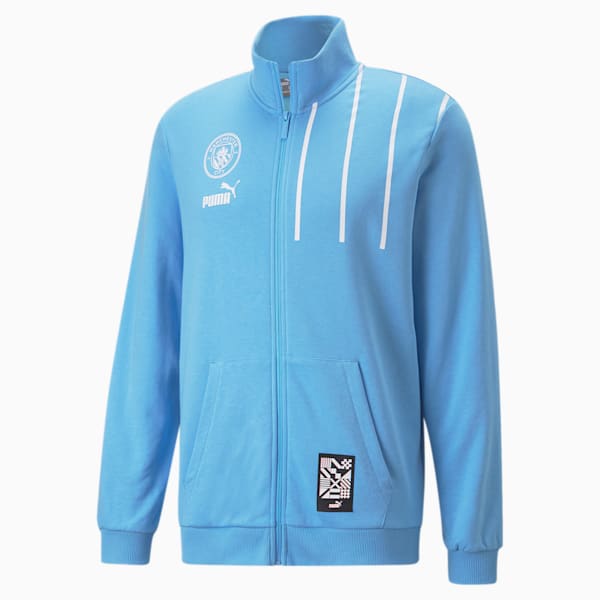 Manchester City F.C. ftblCulture Track Jacket Men, Team Light Blue-Puma White