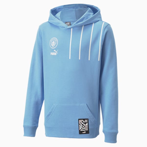 Manchester City F.C. ftblCulture Hoodie Youth, Team Light Blue-Puma White, extralarge-GBR