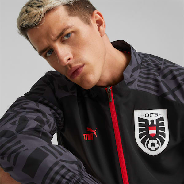 Austria Football Prematch Jacket Men, Puma Black-Ebony, extralarge-GBR