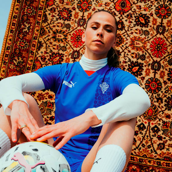 Jersey de local PUMA x LIBERTY Iceland para mujer, Electric Blue Lemonade, extralarge